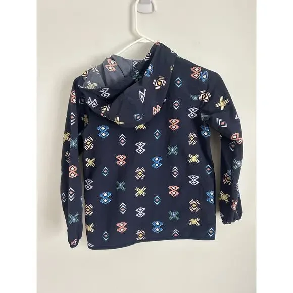 Patagonia Youth Baggies Jacket, Navy Blue Printed Full Zip Size Medium